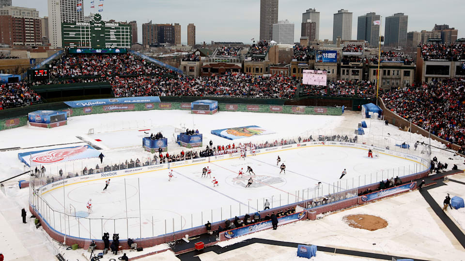 Winter Classic de 2009 entre o Chicago Blackhawks e Detroit Red Wings– Fonte: Olimpics (2025)