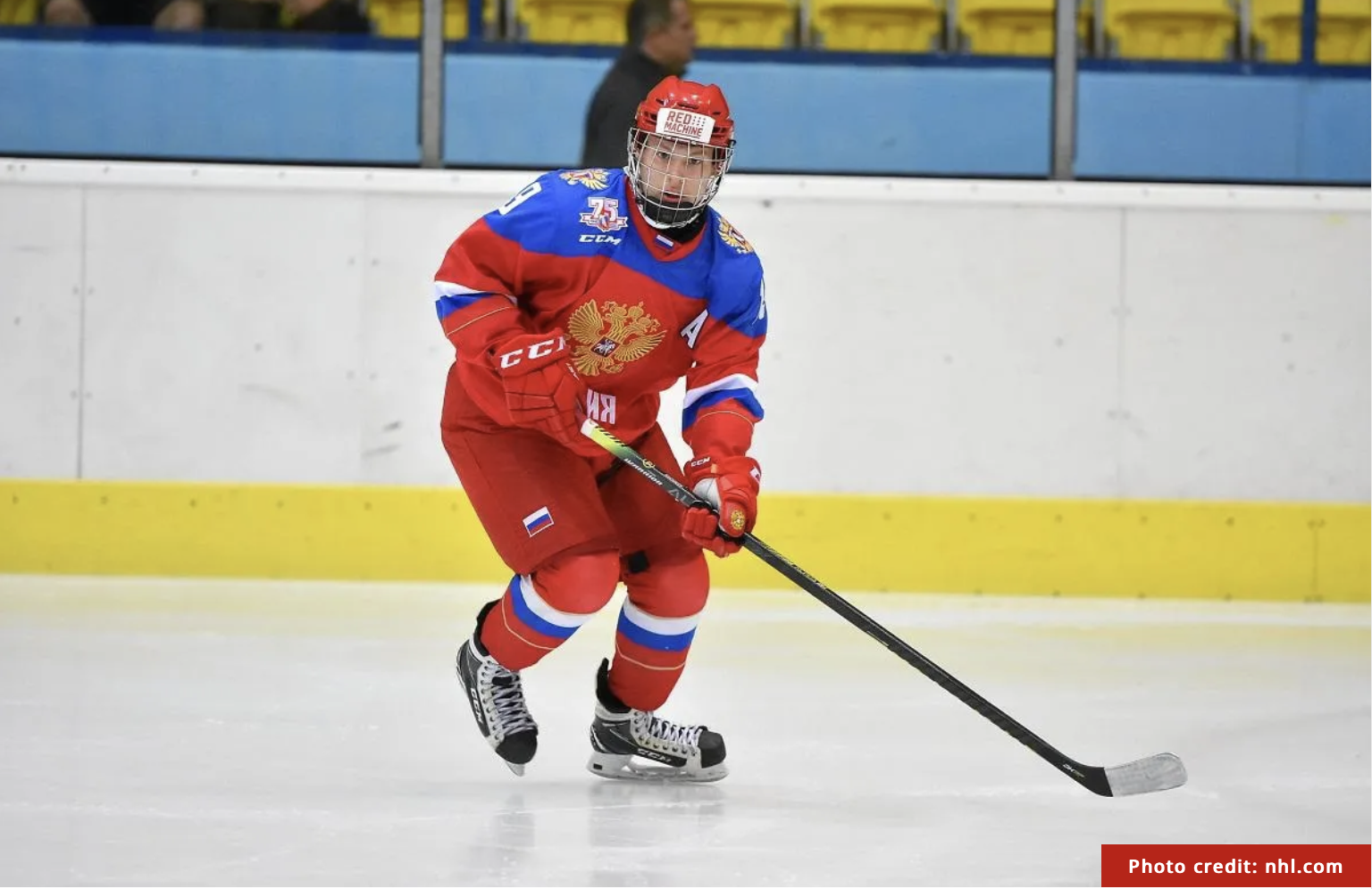 Jovem promessa russa, Matvei Michkov, da KHL – Fonte: NHL (2025)