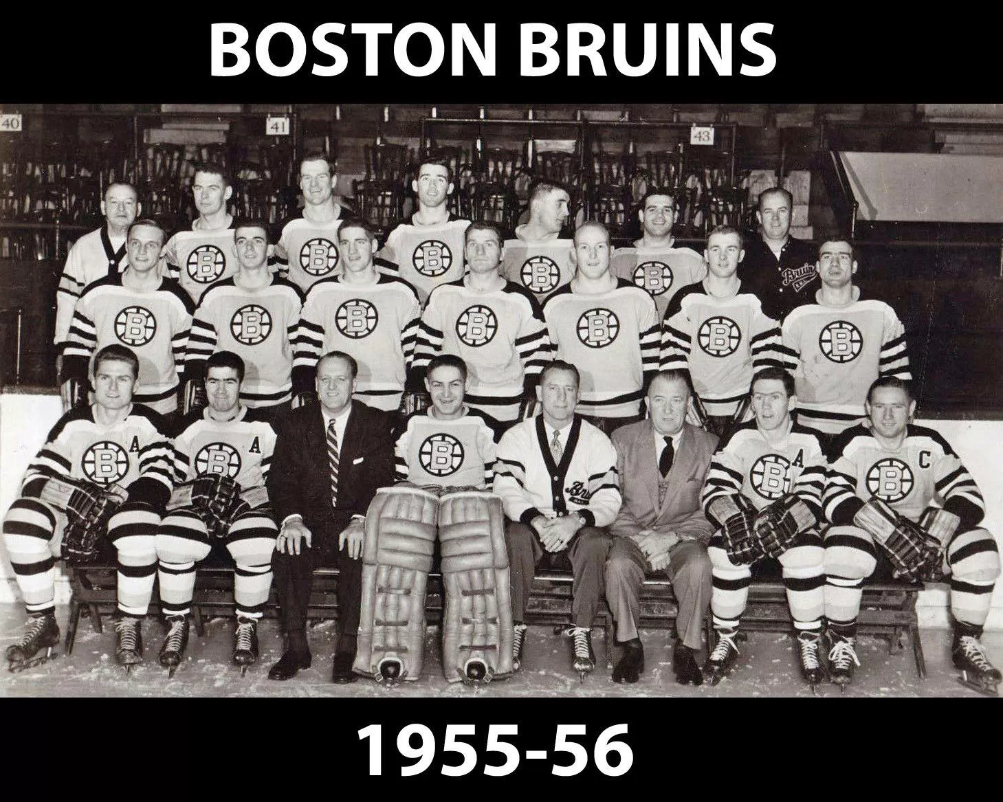 Equipe do Boston Bruins – Temporada 1955/1956 – Fonte: ebay (2025)