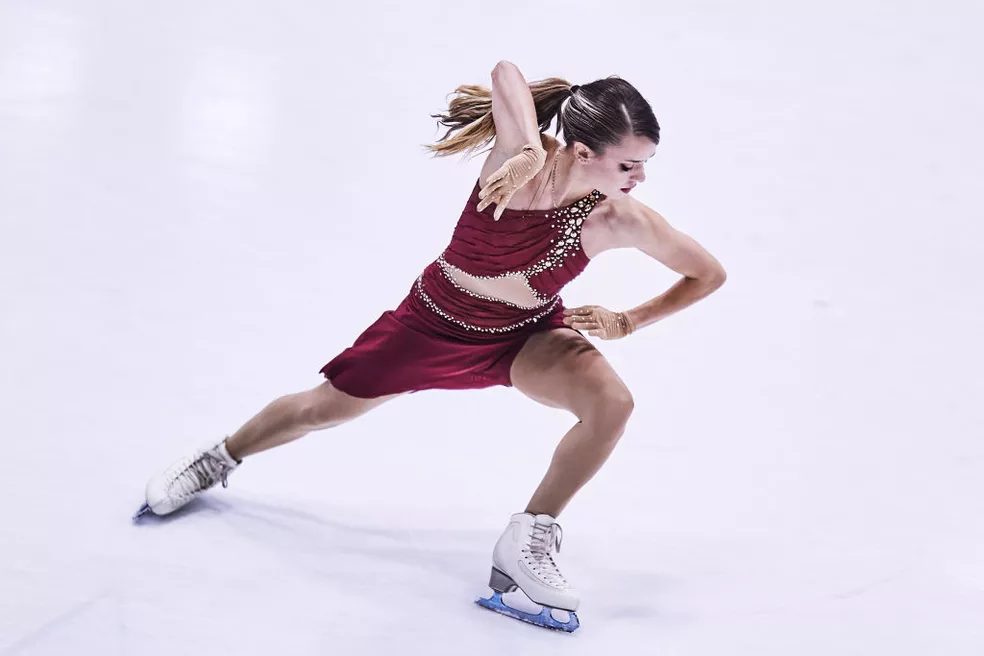 Patinadora Isadora Williams - Foto: Joosep Martinson/ International Skating Union / Getty Images – Fonte: GE Globo (2021)