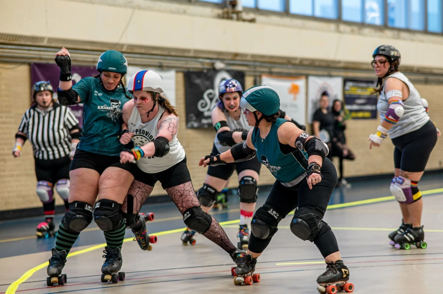 Jogo Feminino de Roller Derby – Fonte: Providence Roller Derby (2025)