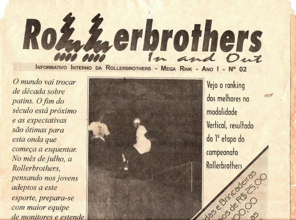 Informativo da Rollerbrothers em 1955 – Fonte: Alberto Arakaki (2015)