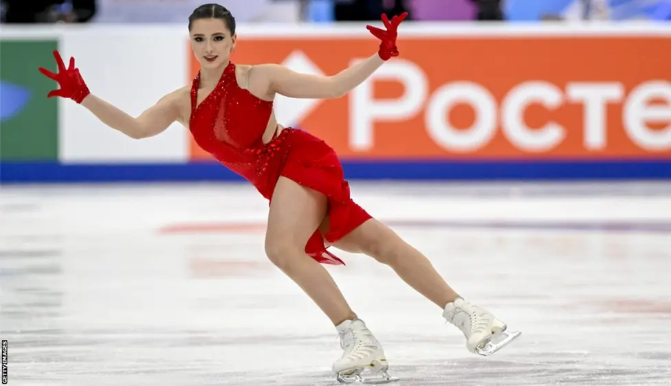 Patinadora Russa Kamila Valieva competindo – Foto: Getty Images – Fonte: BBC (2024)