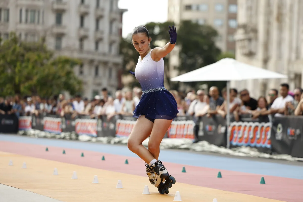 Atleta de Slalom competindo no Inline Frestyle World Cup – Milano 2025 – Fonte: Hero Battle Cup (2025)