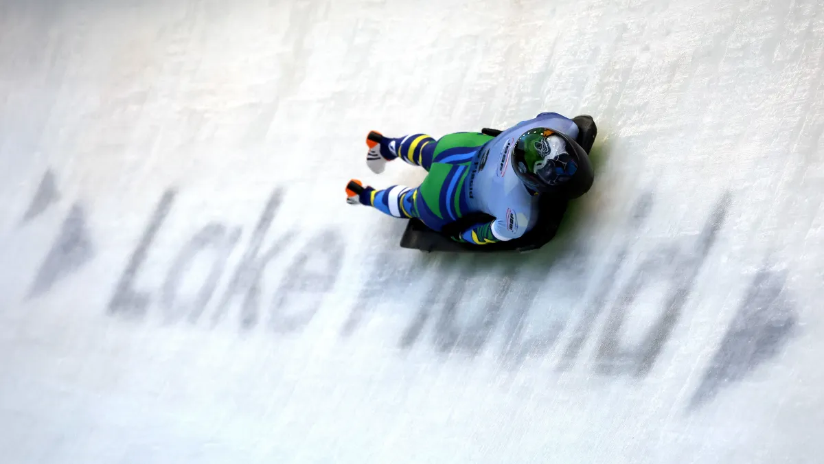 Nicole Silveira competindo no Mundial de skeleton – Foto: Al Bello/Getty Images – Fonte CNN Brasil (2025)