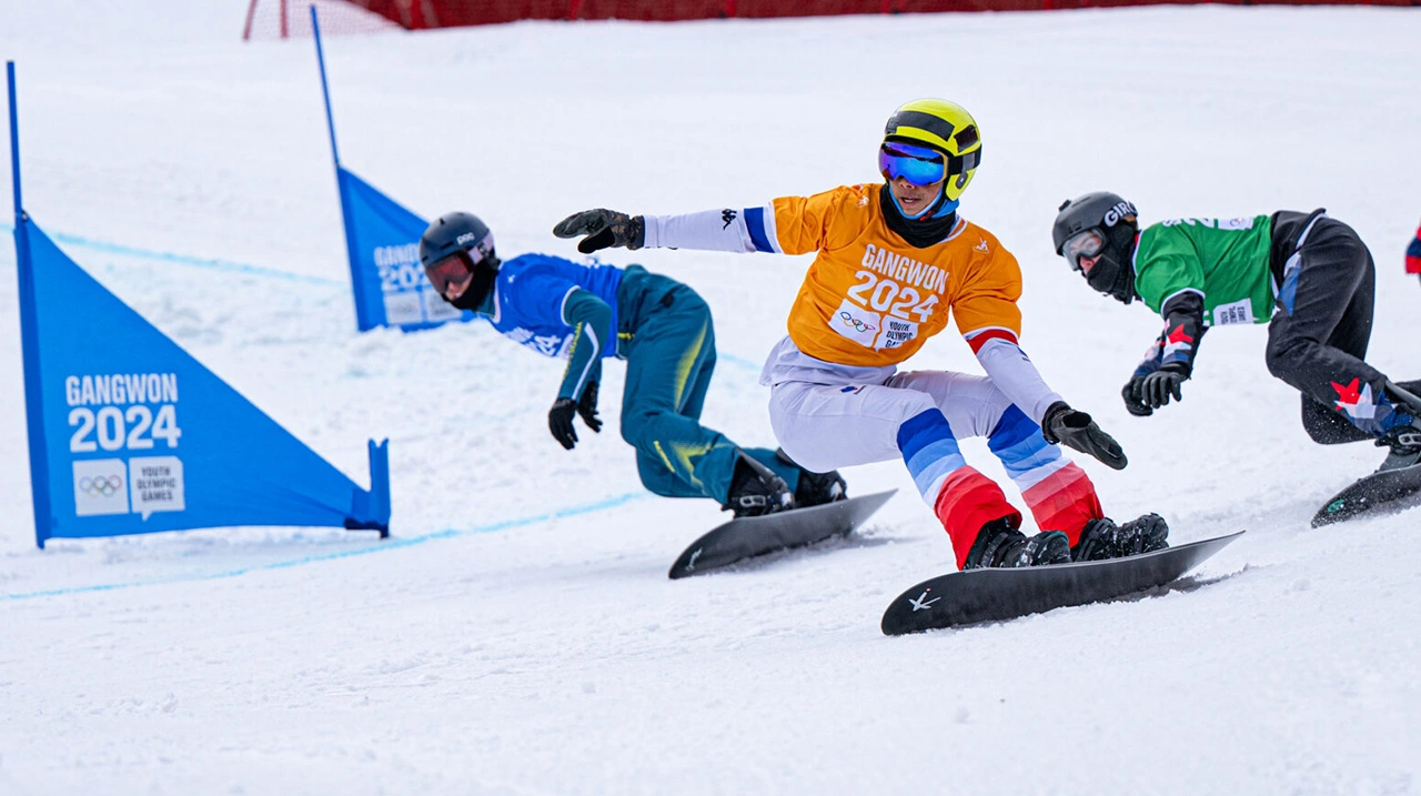 Competição de snowboard cross nos Jogos Olímpicos de Inverno da Juventude Gangwon 2024 – Fonte: Olympics.com (2024)