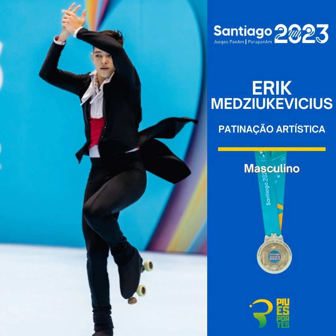 Erik Medziukevicius e Bianca Ameixeiro Competindo em Santiago 2023 – Fonte: Piu Esportes (2023)