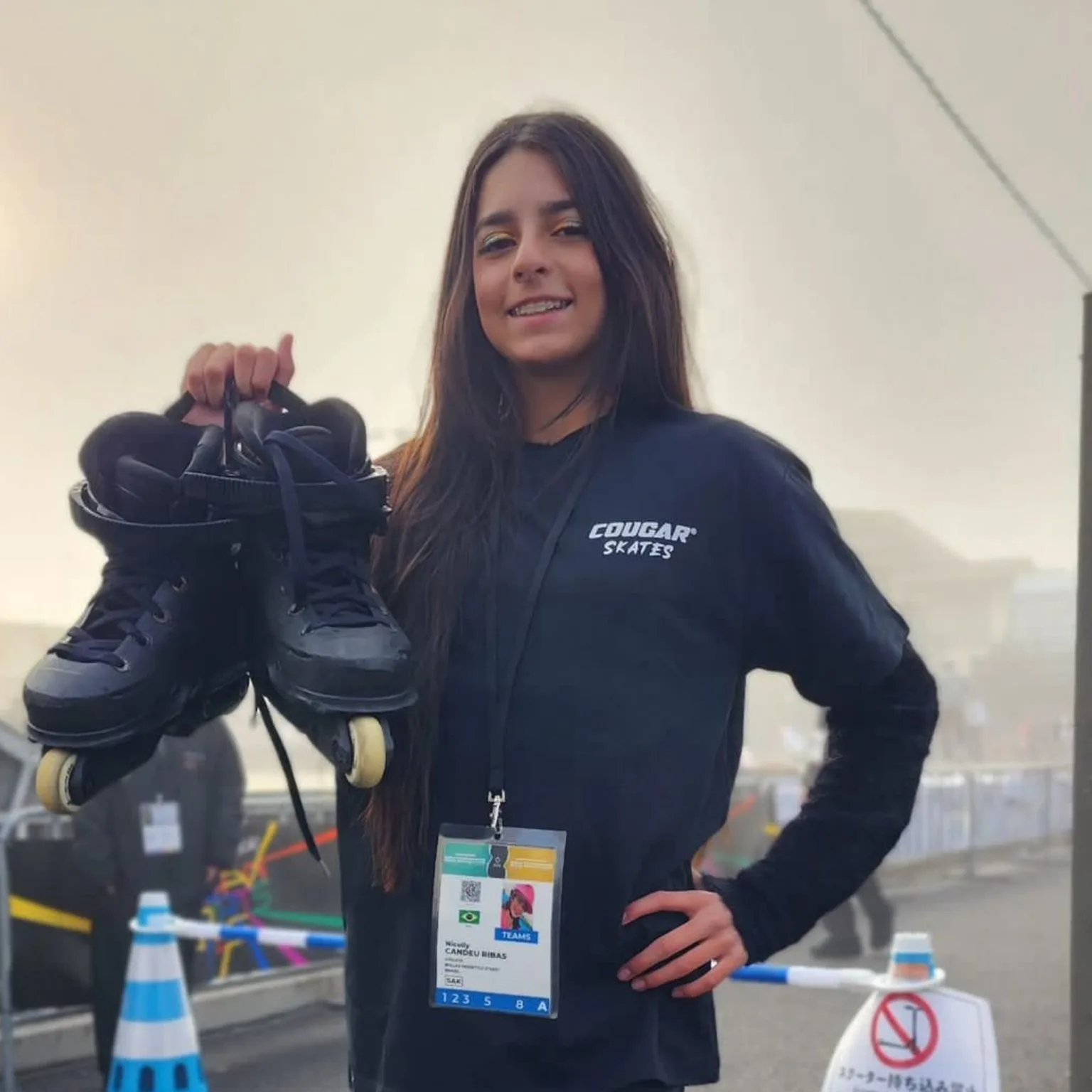 Patinadora brasileira Nicolly Candeu Ribas, vice-campeã mundial Junior do Campeonato Mundial de Roller Freestyle (Street) – Fonte: Informativo Fazenda (2025)