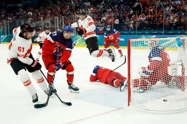 Jogo entre Canadá e República Tcheca pelas quartas de final do hockey masculino nos Jogos Olímpicos de Inverno de 2026, na quarta-feira, 18 de fevereiro de 2026. Foto: Geoff Burke-Imagn Images - Fonte: Daily Face Off (2026).