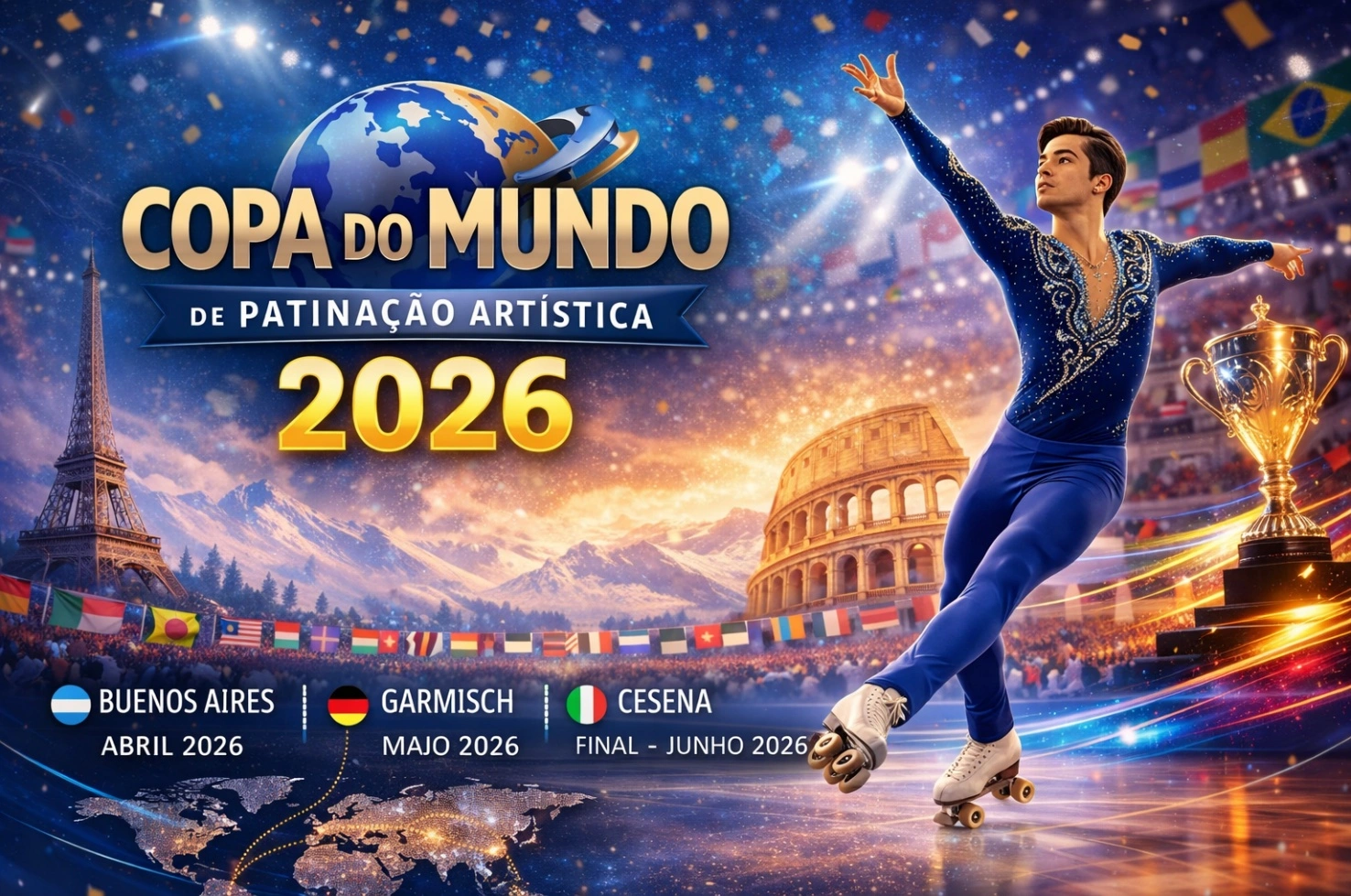 Arte de um competidor masculino desenvolvida por IA (ChatGPT), com instruções fornecidas pela Ice Hockey Br (2026)