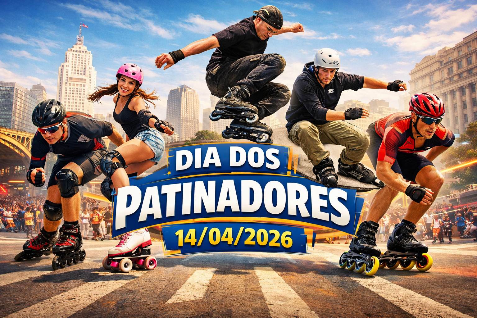 Arte Criada por IA (Chatgpt Plus), em alusão ao dia Internacional dos patinadores.