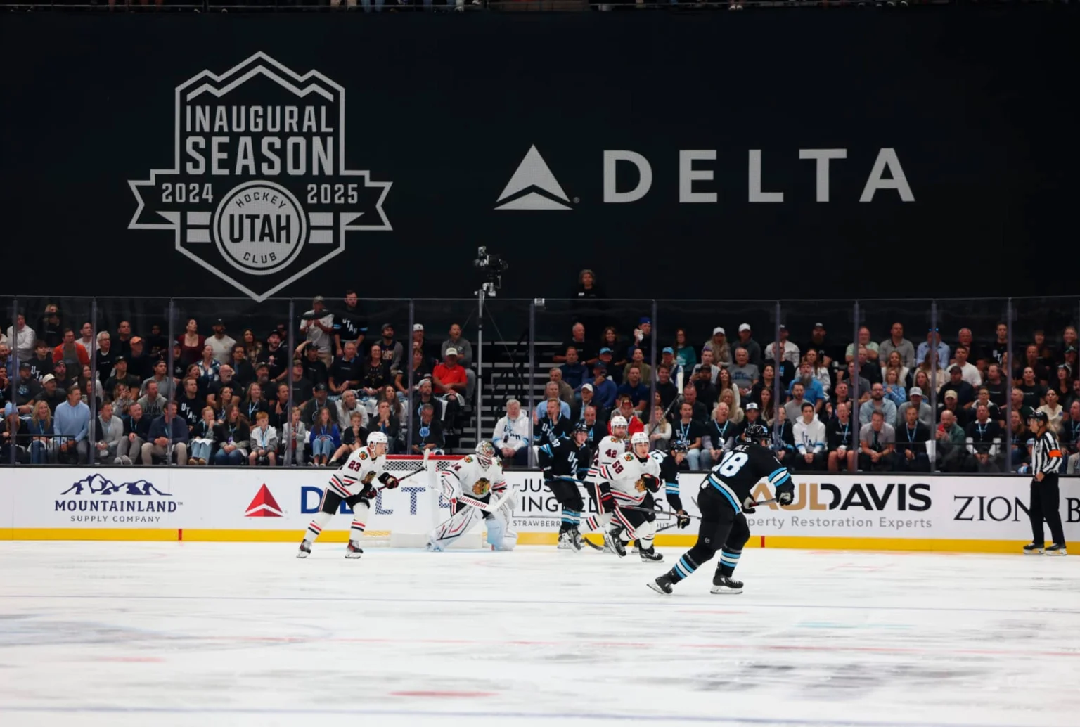Jogo de Inauguração de Utah, no Delta Center– Fonte: NHL (2024)