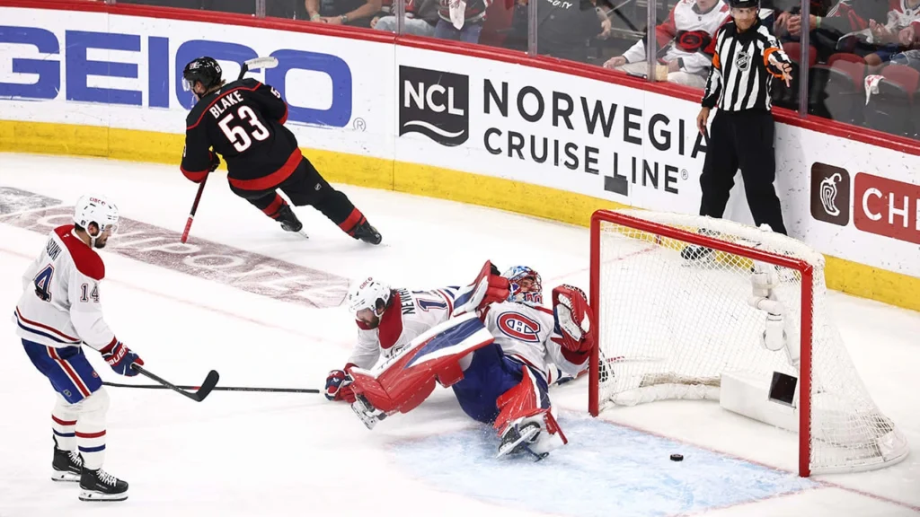 Jogo 5 entre Carolina Hurricanes e Montreal Canadiens em 29/05/2026- Fonte: NHL (2026)