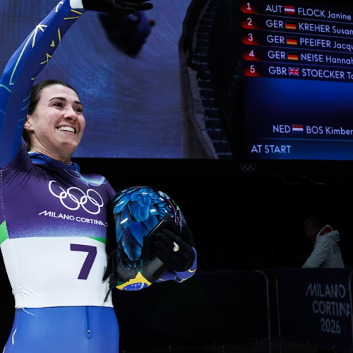 A Atleta brasileira Nicole Silveira nas Olimpíadas de Inverno Milano Cortina 2026- Foto: Gabriel Heusi/COB – Fonte: Olympics (2026)