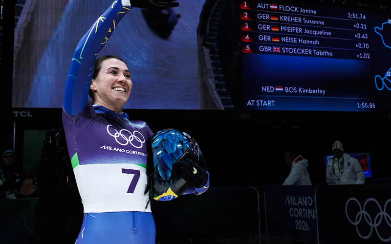 A Atleta brasileira Nicole Silveira nas Olimpíadas de Inverno Milano Cortina 2026- Foto: Gabriel Heusi/COB – Fonte: Olympics (2026)