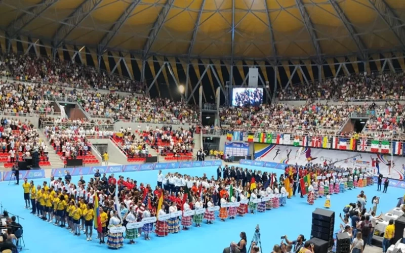 Abertura do 67º Campeonato mundial de patinação Artística – Ibagué – Por: Daniel Garcia - Fonte: Ondas de Ibague (2023)