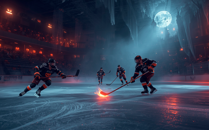 Chamada de Halloween criada por AI – Fonte: www.icegockey.com.br