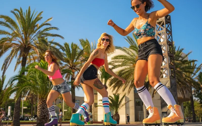 Grupo de mulheres fazendo patinação de recreação Quad – Fonte: Derby Warehouse (2025)