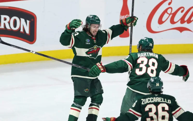 Hughes retoma a liderança com o segundo gol da partida - DAL@MIN, Jogo 6 – Fonte NHL (2026)